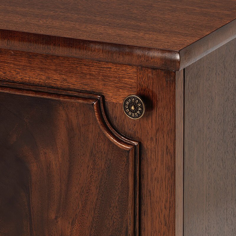 Fridge unit mahogany door